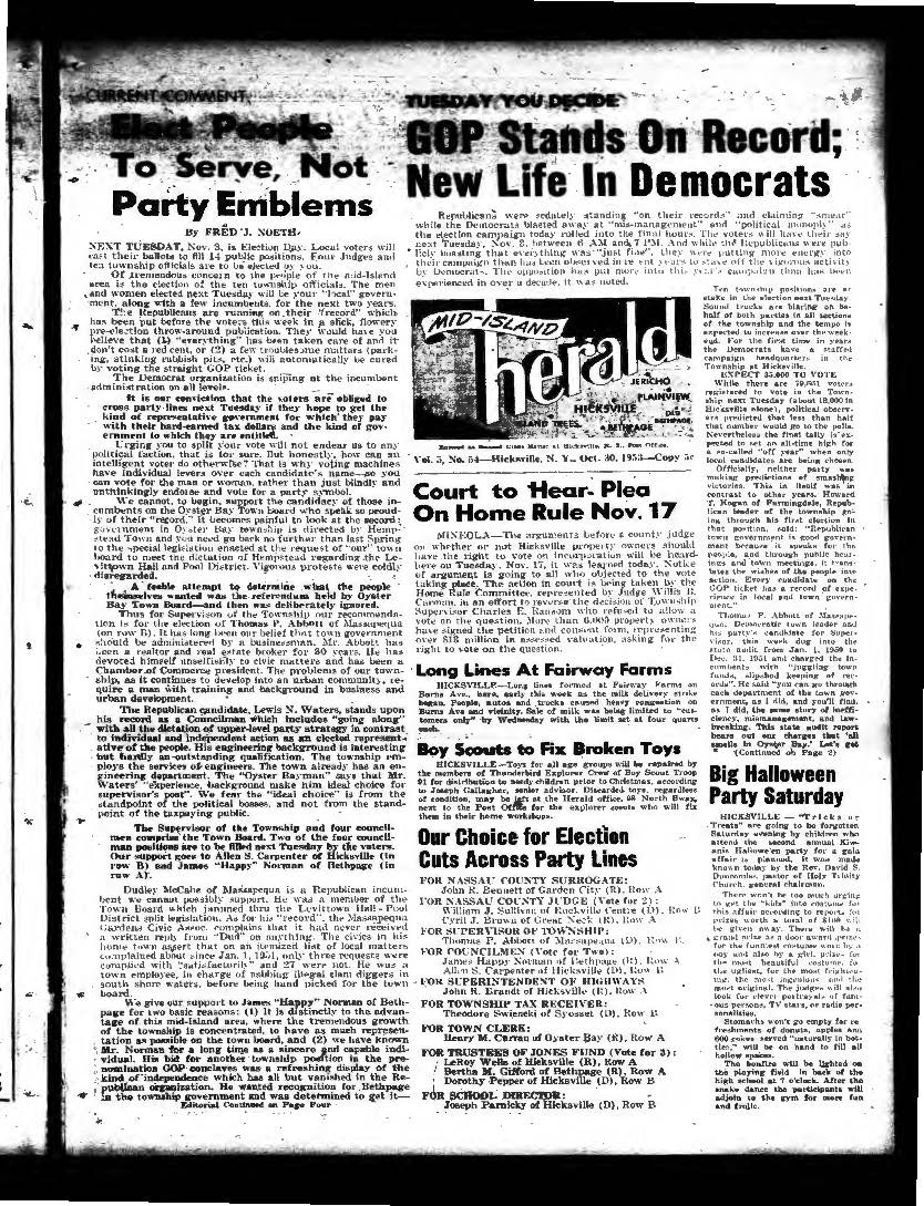 October 30, 1953